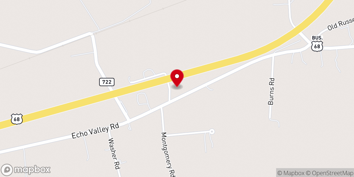 Map showing location of New Life Baptist Church