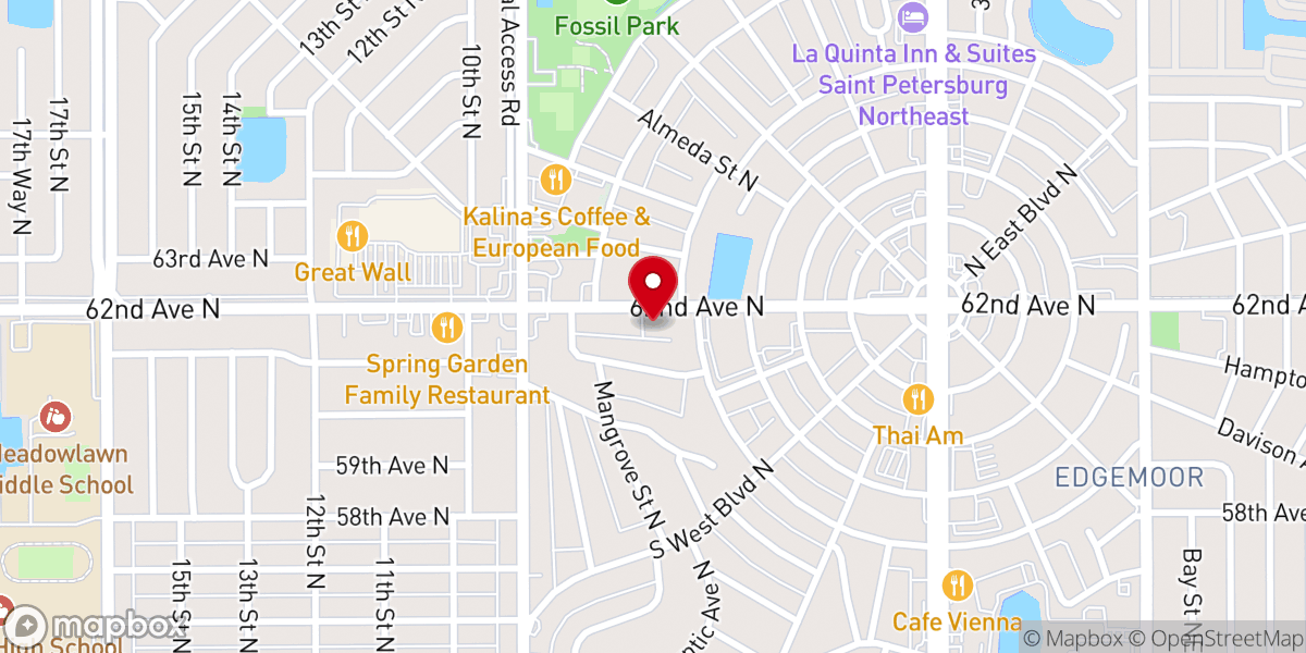 Map showing location of The Life Church