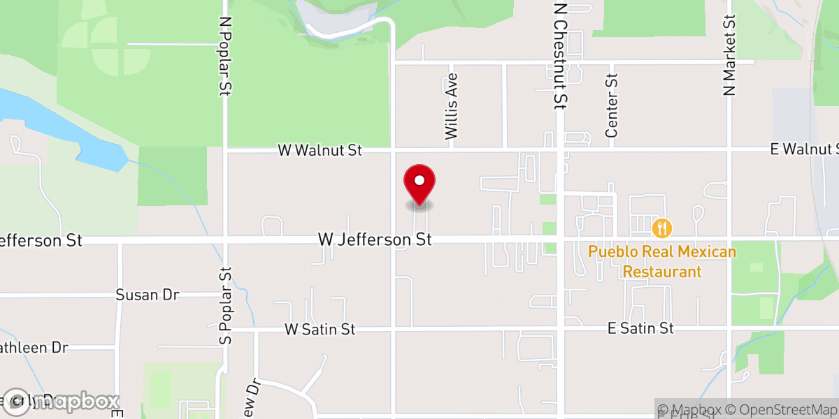 Map showing location of First Baptist Church & Study