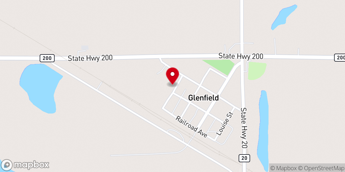 Map showing location of Prairie Faith Church