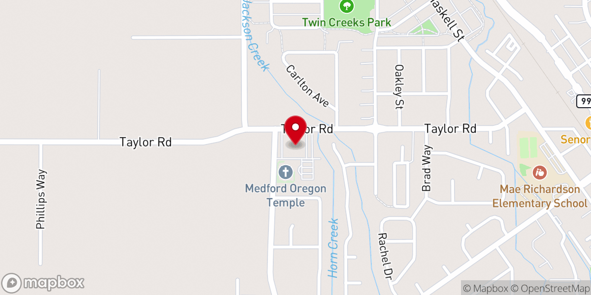 Map showing location of Stake Center