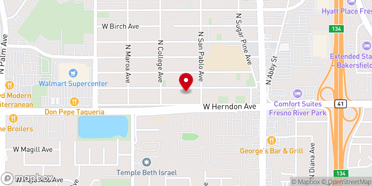 Map showing location of Pinedale Tabernacle