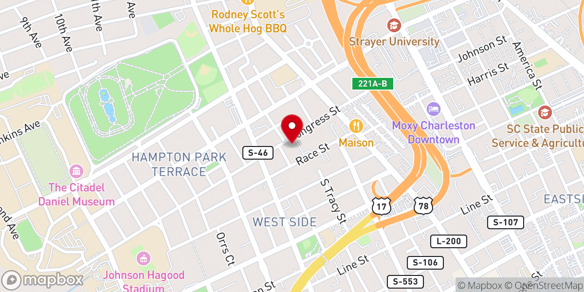 Map showing location of Refuge Church of Christ