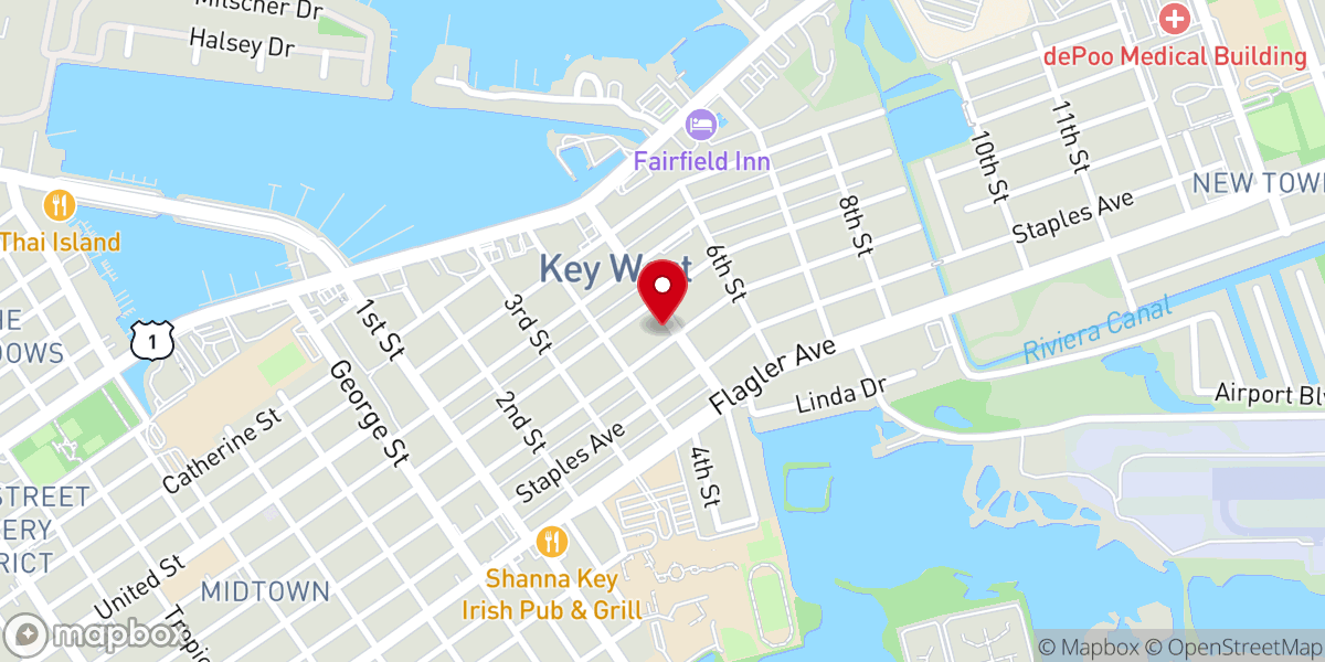 Map showing location of Key West Seventh-day Adventist Church