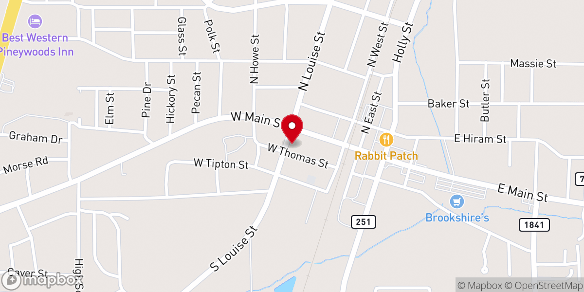 Map showing location of Cornerstone Assembly of God