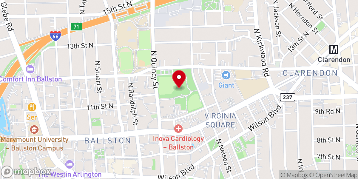 Map showing location of Quincy Park