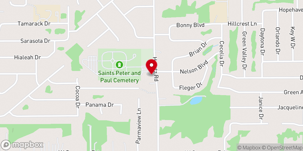 Map showing location of St. Andrew Ukrainian Catholic Church