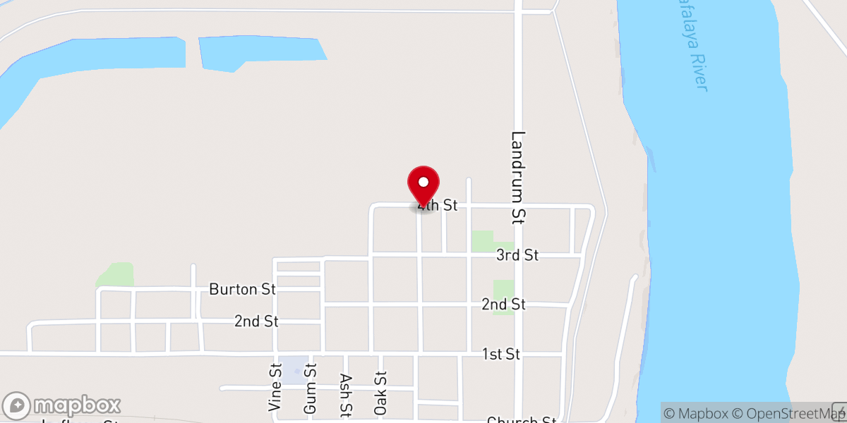 Map showing location of Antioch Missionary Baptist Church