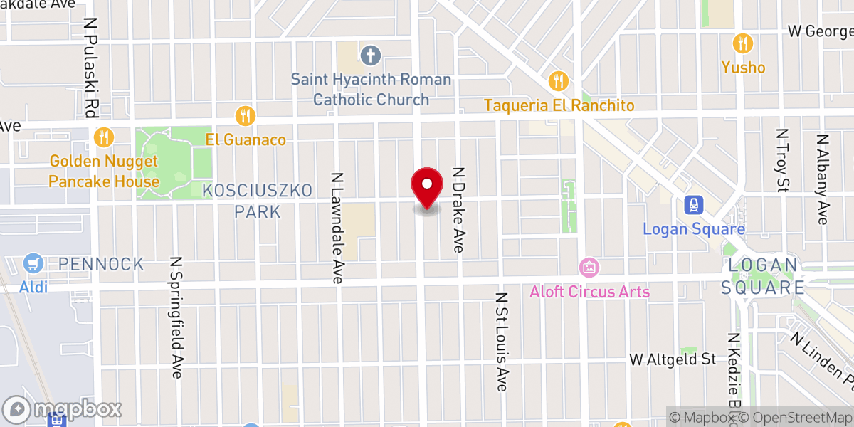 Map showing location of Church of the Spirit