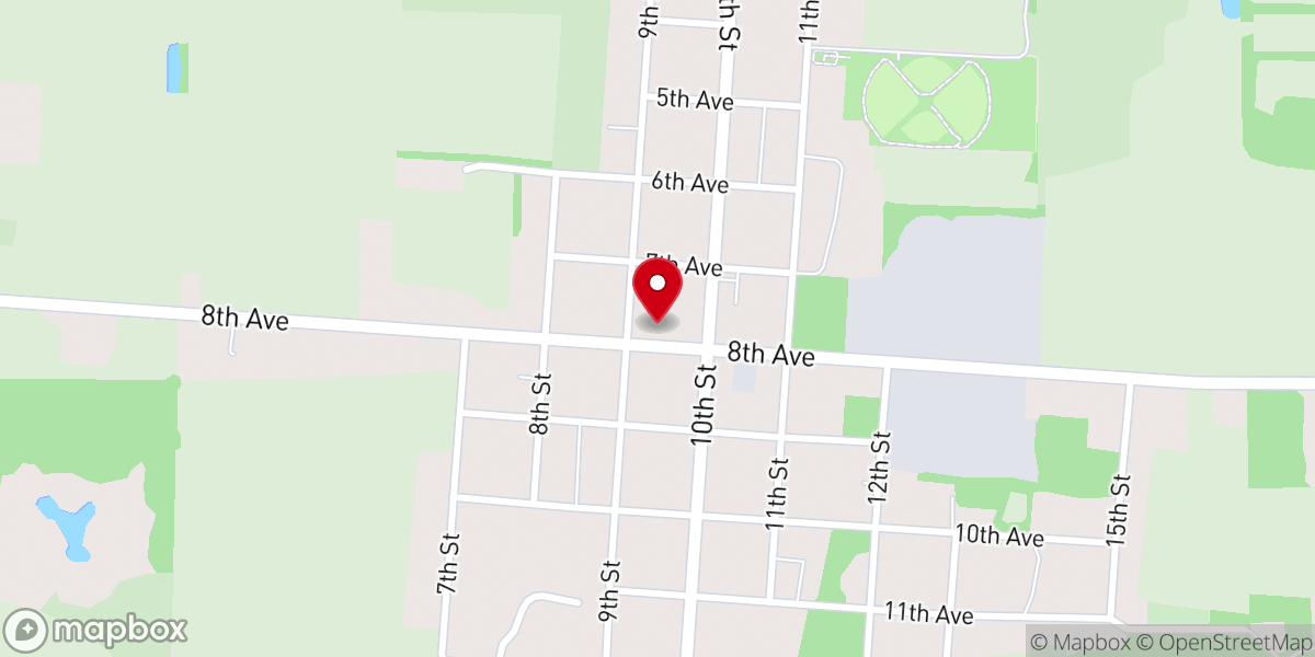 Map showing location of Malone United Methodist Church