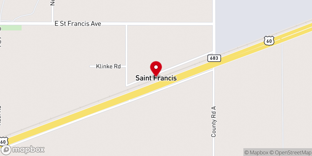 Map showing location of St Francis