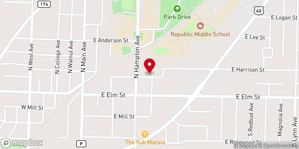 Map showing location of Republic Church of Christ