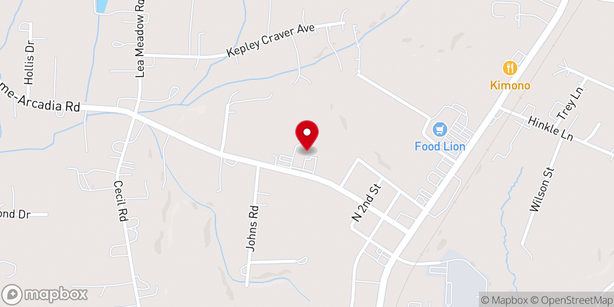 Map showing location of First Baptist Welcome Learning