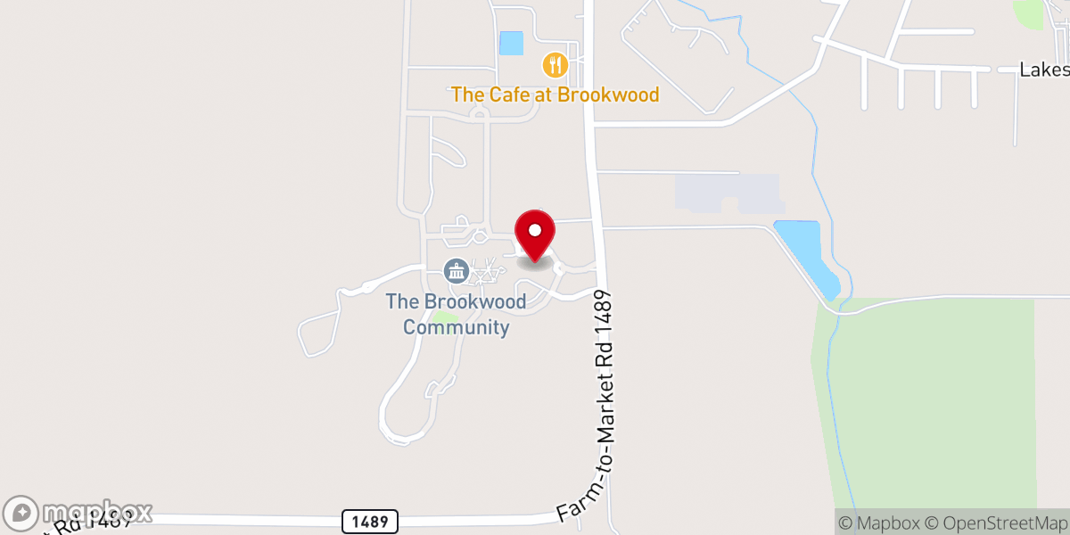 Map showing location of The Brookwood Community