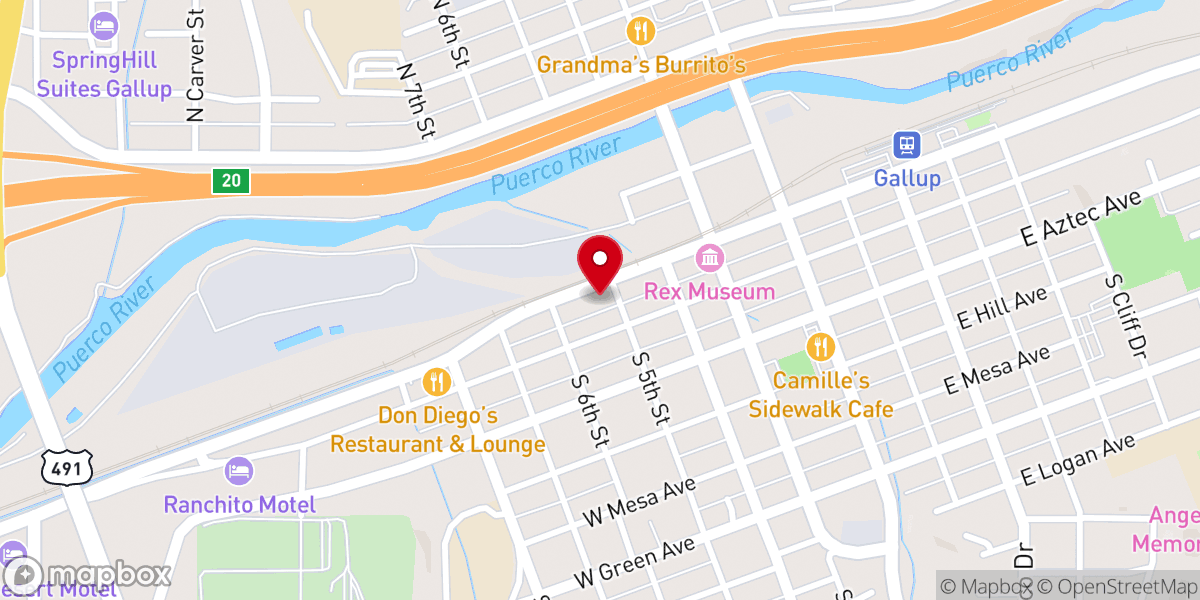 Map showing location of Catholic Charities of Gallup, Inc.