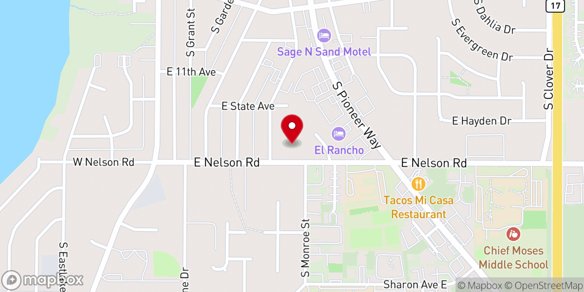 Map showing location of Emmanuel Baptist Church