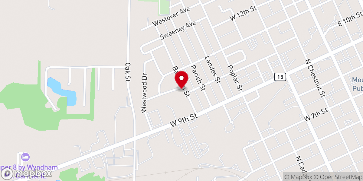 Map showing location of Grace Memorial Baptist Church