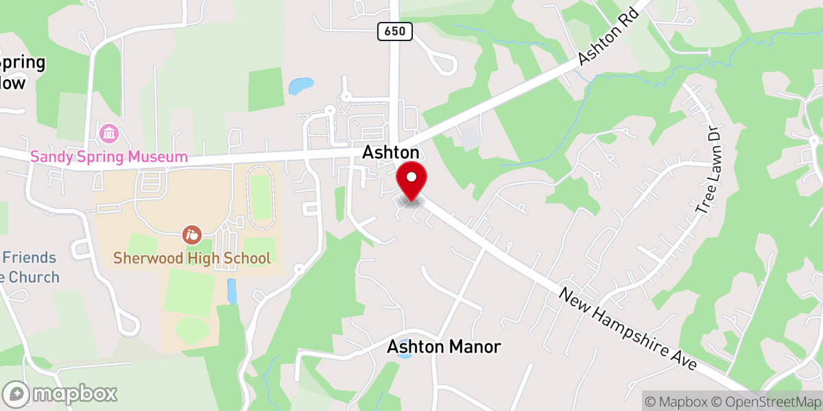 Map showing location of Christ Community Church of Ashton
