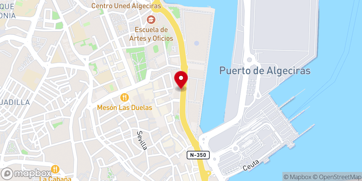 Map showing location of IPUE Algeciras - Iglesia Pentecostal unida en Europa