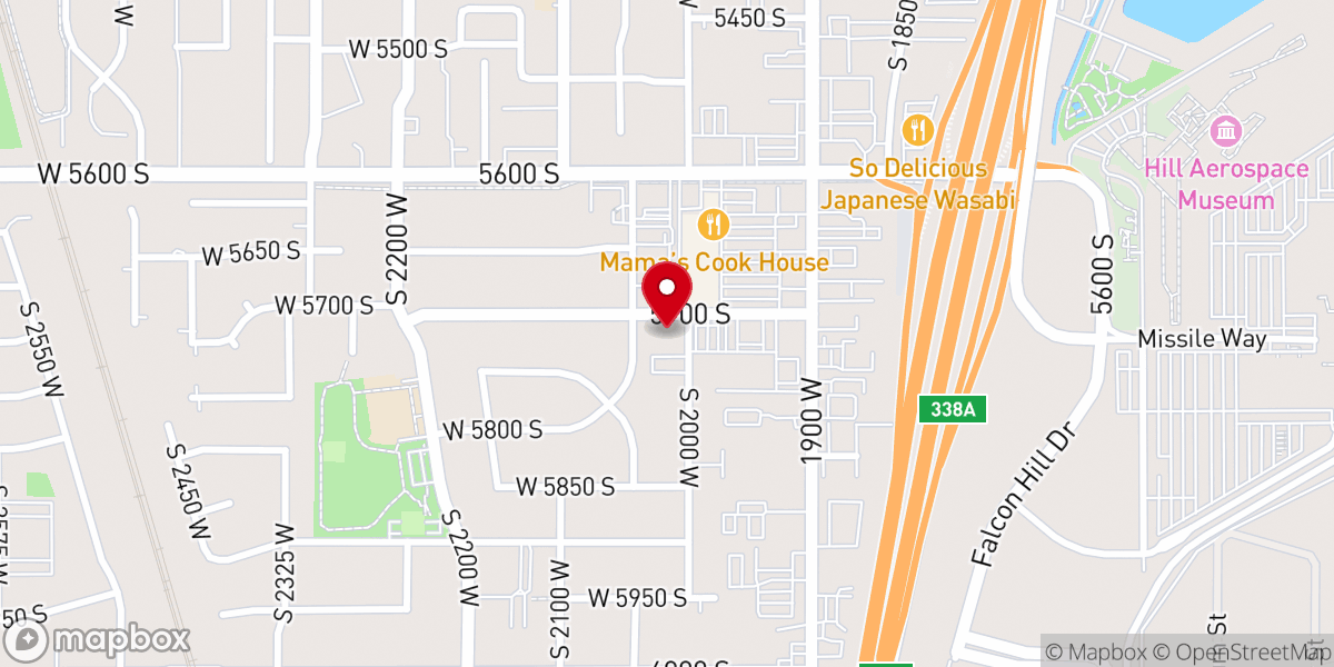 Map showing location of First Baptist Church of Roy