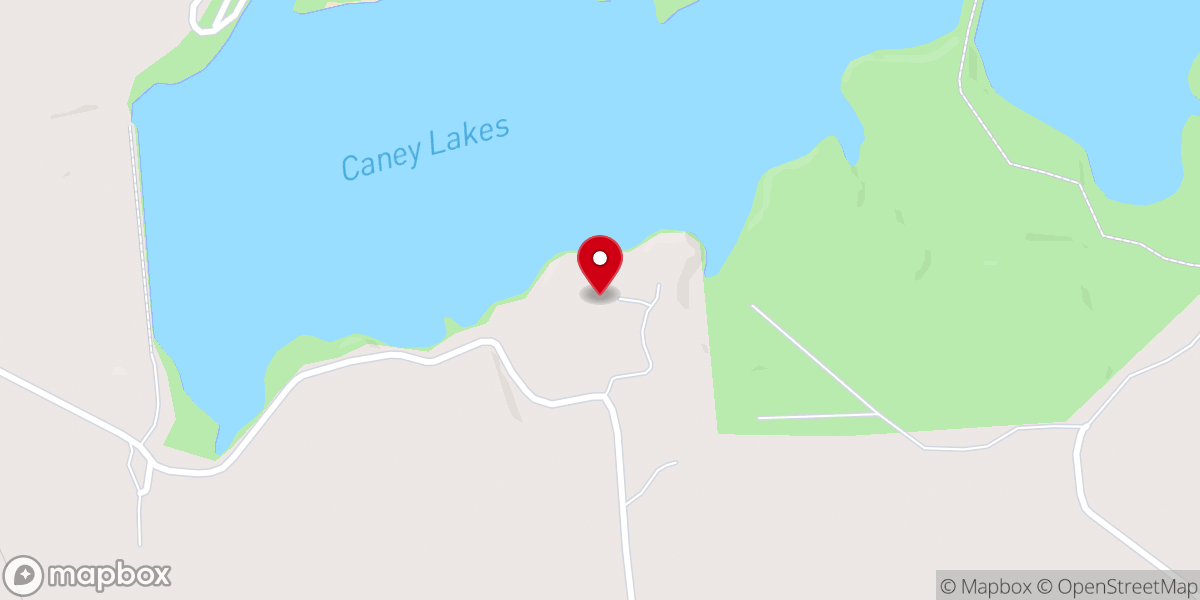 Map showing location of Camp Caney