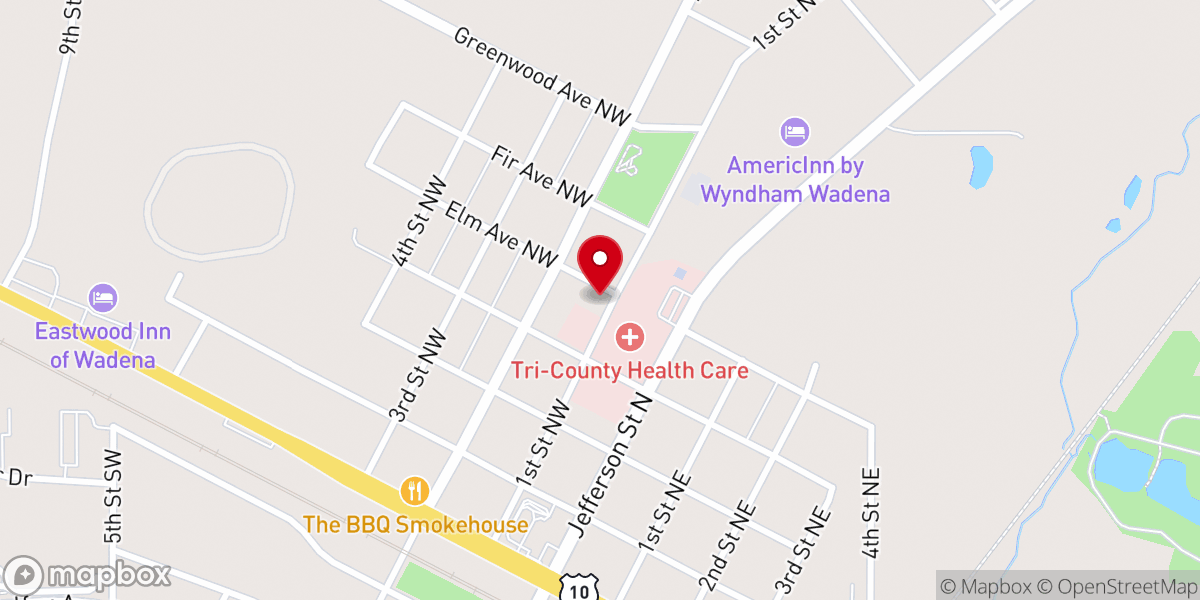 Map showing location of Assemblies of God