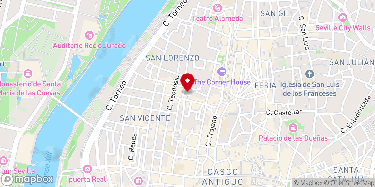Map showing location of Parroquia San Lorenzo Mártir