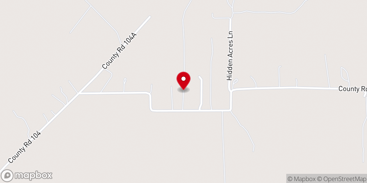 Map showing location of Hidden Acres Christian Camp & Retreat