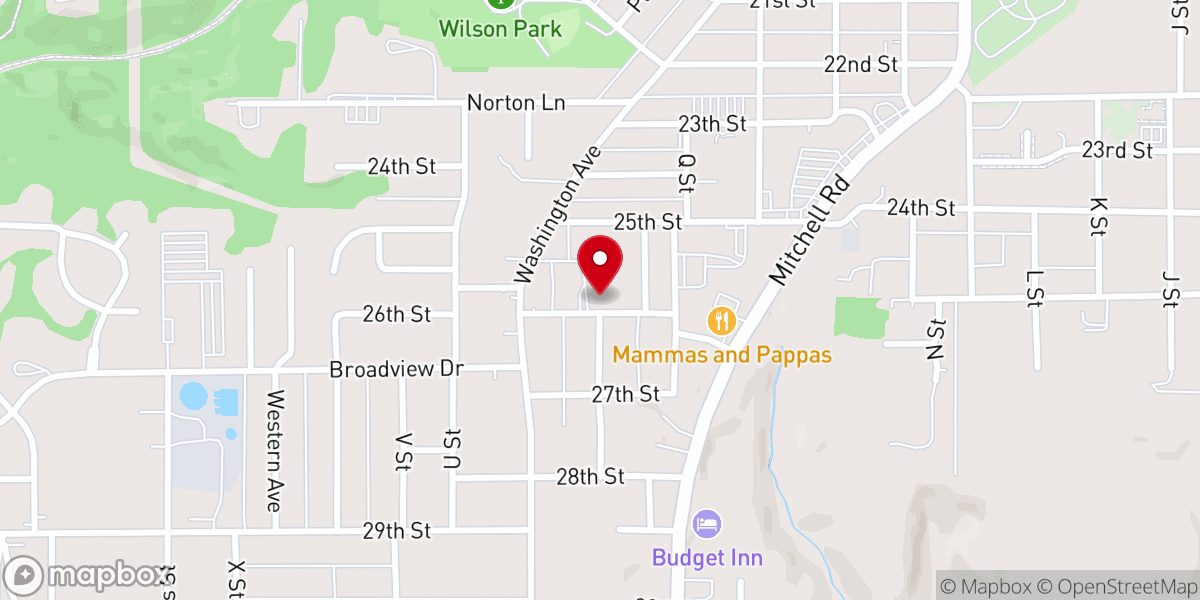 Map showing location of Faith Mission Church