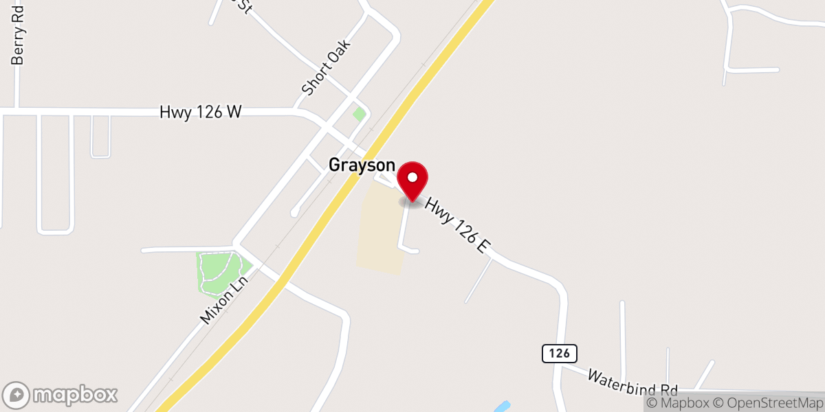Map showing location of Grayson United Methodist Church