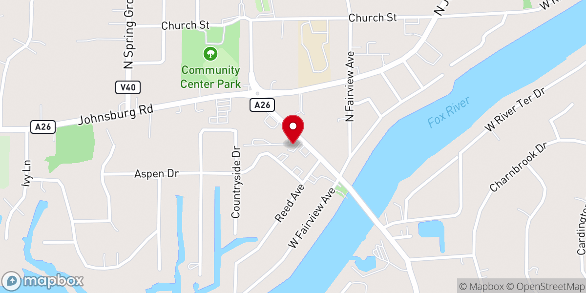 Map showing location of Jubilee Lutheran Church