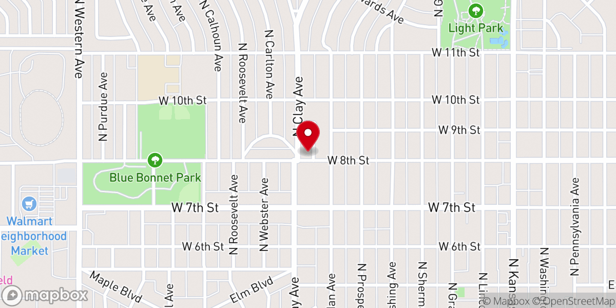 Map showing location of Abundant Life Fellowship