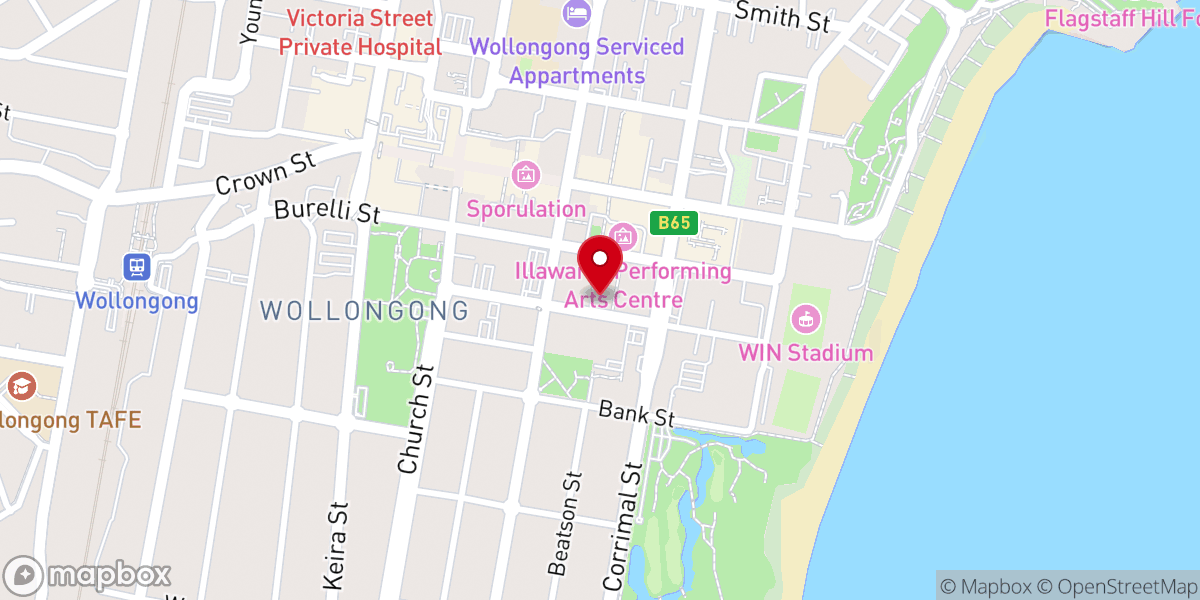 Map showing location of Sacred Heart Chapel