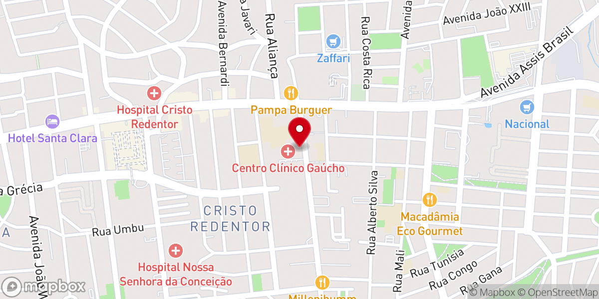 Map showing location of Lagoinha Porto Alegre