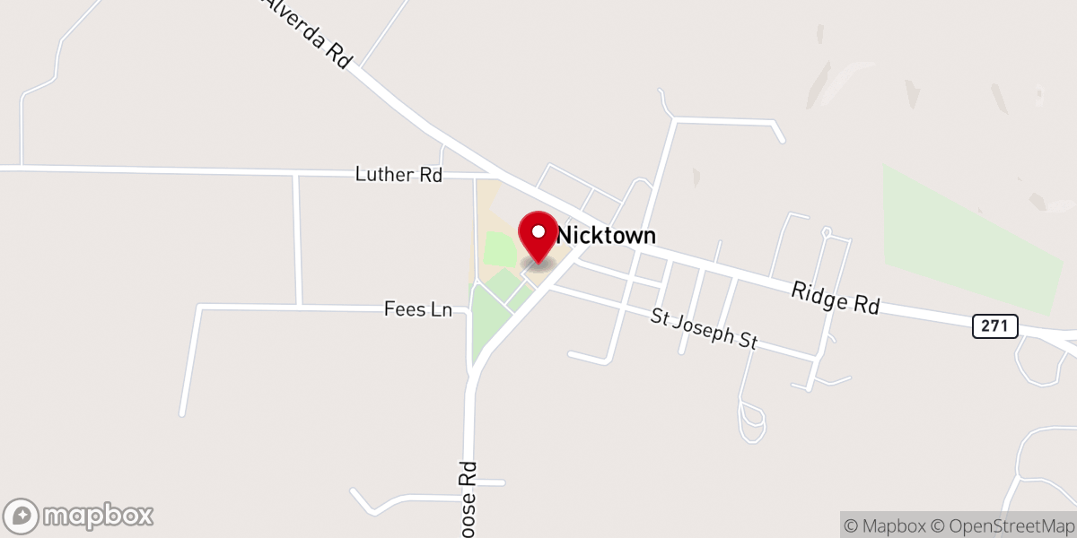 Map showing location of St. Nicholas Community Center