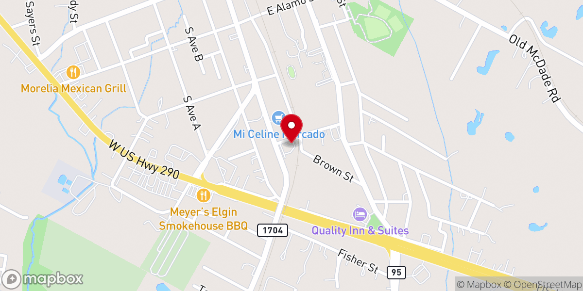 Map showing location of Mt Moriah Missionary Baptist Church