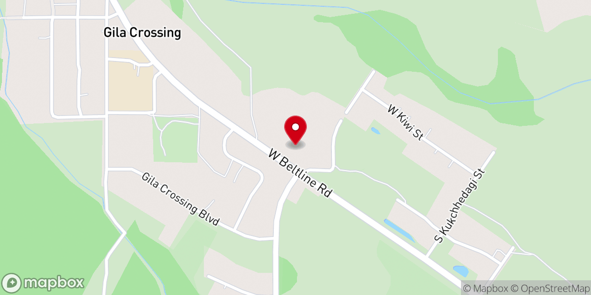 Map showing location of Gila Crossing Presbyterian Church