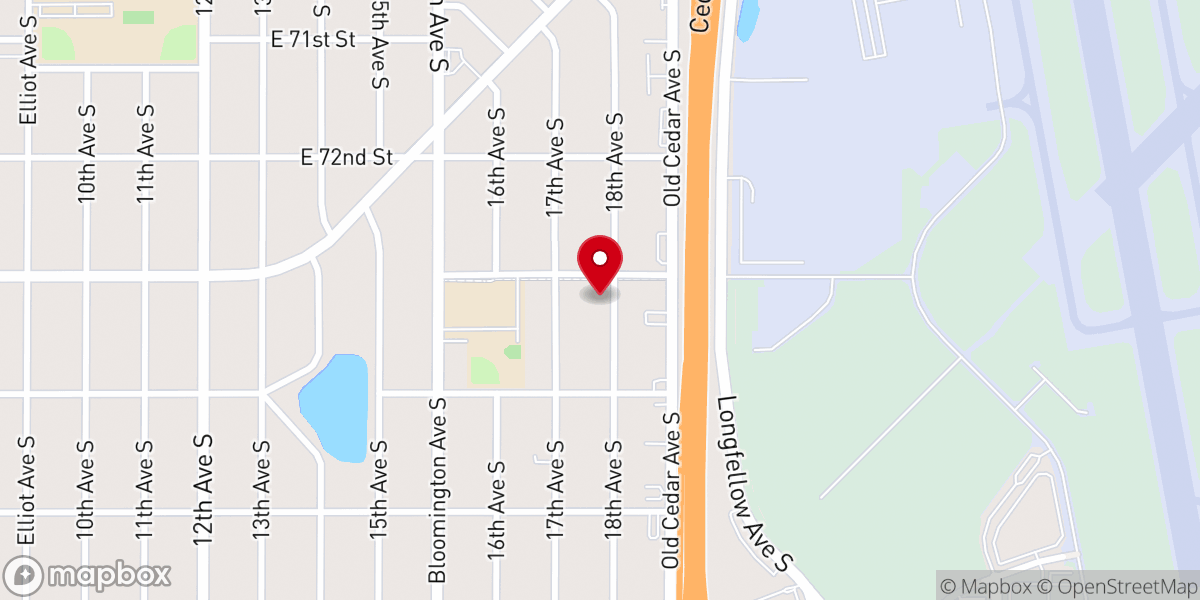 Map showing location of Shalom Hill Church