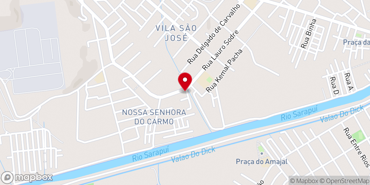 Map showing location of Igreja Nossa Senhora do Carmo
