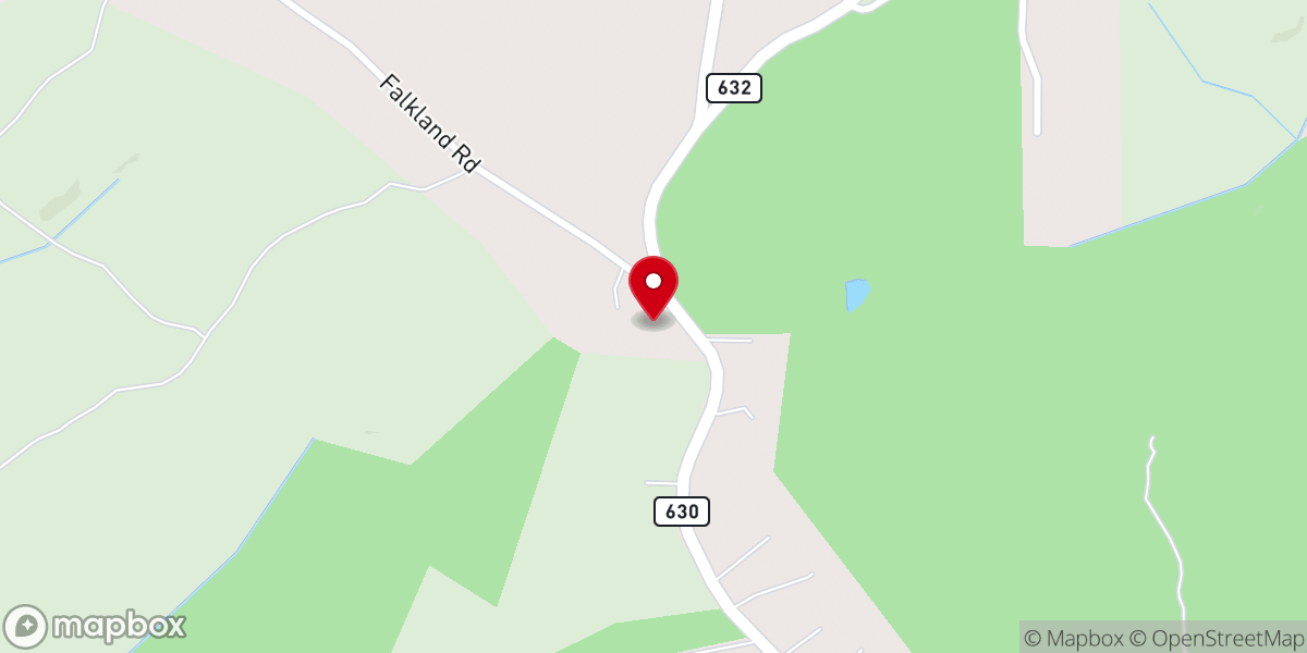 Map showing location of Forest Baptist Church