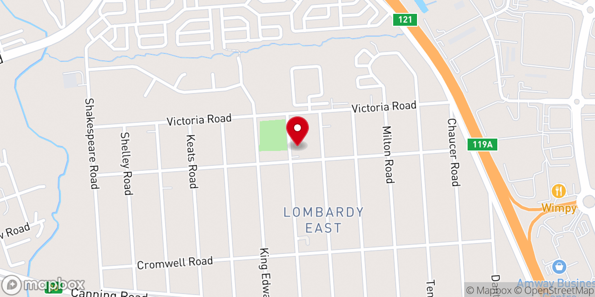 Map showing location of Lombardy East Methodist Church