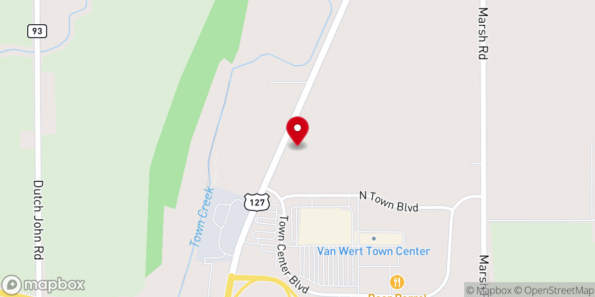 Map showing location of Augusta Lawn Care of Van Wert