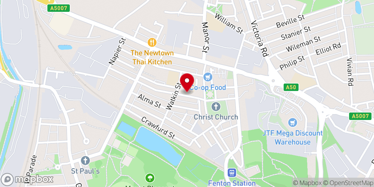 Map showing location of Our Lady of Perpetual Succour Catholic Church