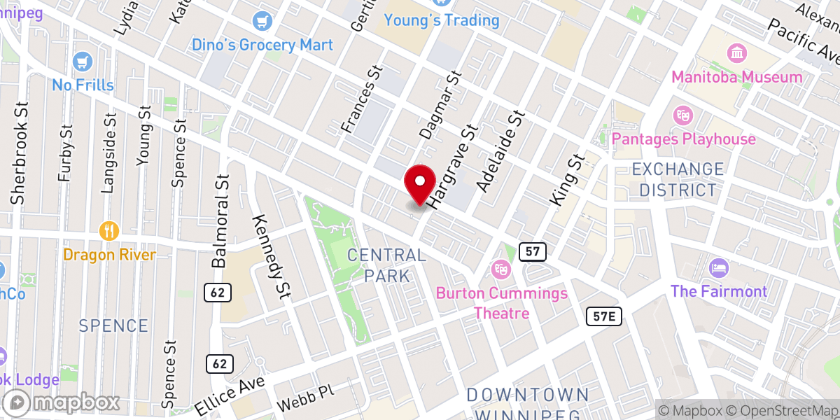 Map showing location of Calvary Temple
