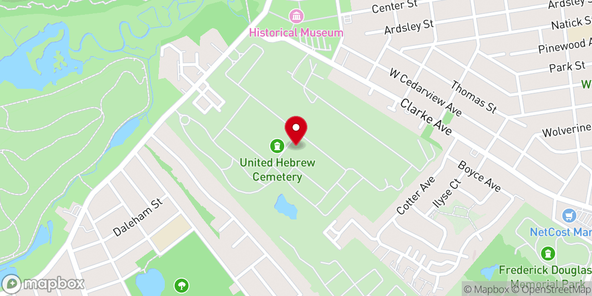 Map showing location of Grave of Itke Birnbaum
