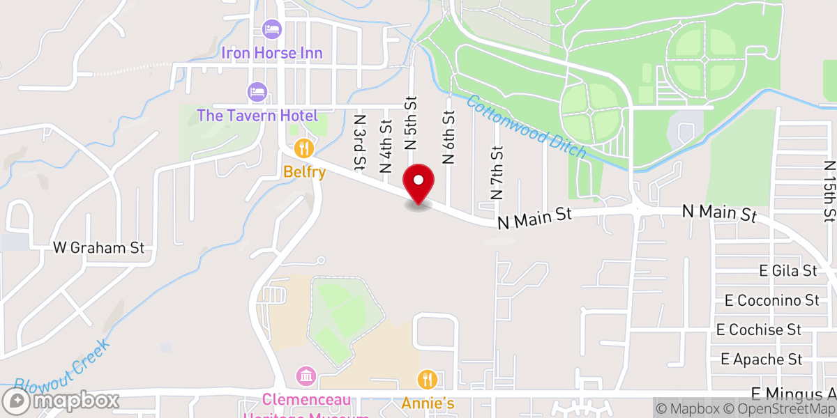 Map showing location of Catholic Charities