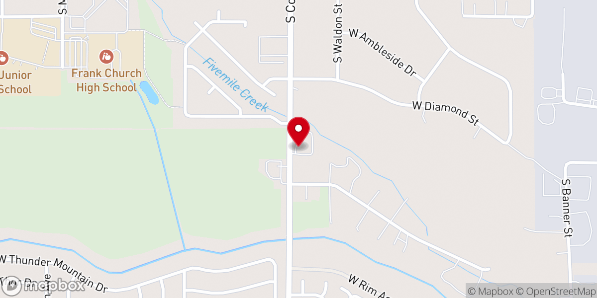 Map showing location of Treasure Valley Full Gospel Pentecostal Church of God