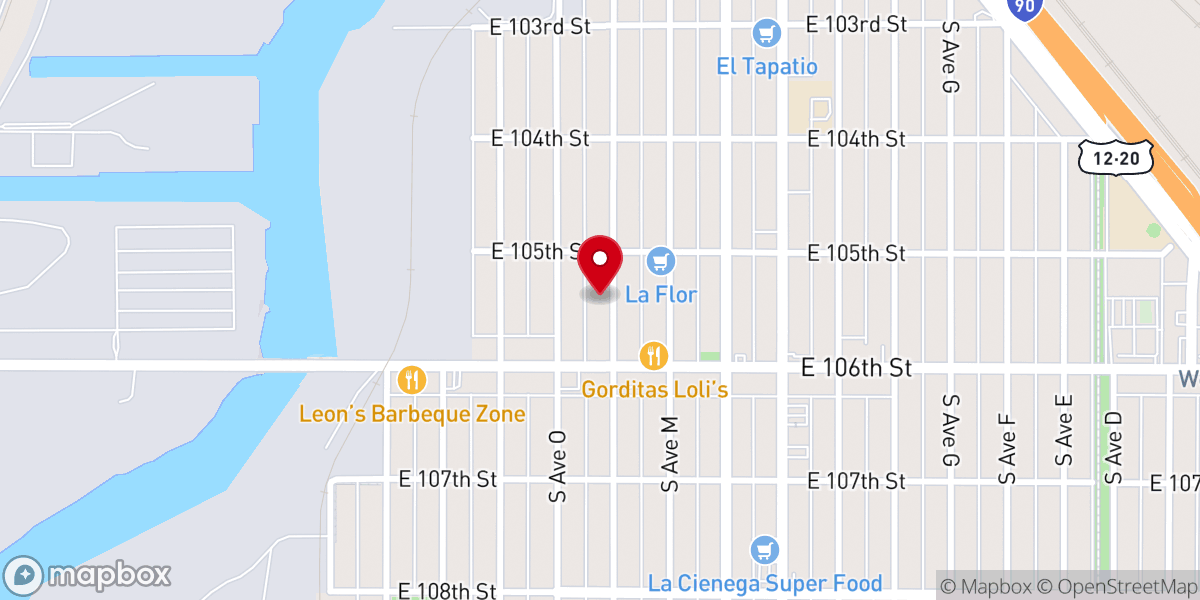 Map showing location of East Side Bible Church