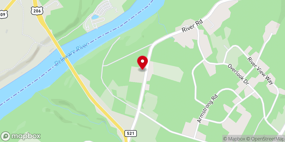 Map showing location of Minisink Reformed Church