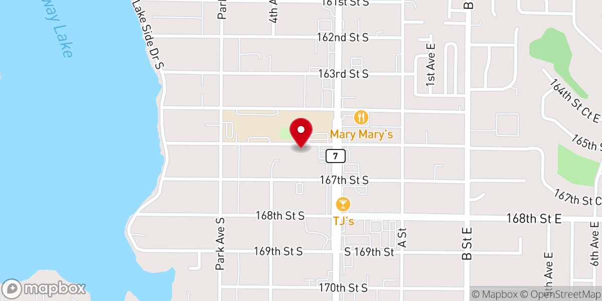 Map showing location of Spanaway Samoan Assembly of God